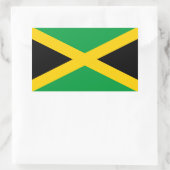 Sticker Rectangulaire Drapeau jamaïcain, Drapeau de la Jamaïque (Sac)