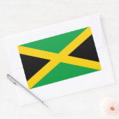 Sticker Rectangulaire Drapeau jamaïcain, Drapeau de la Jamaïque (Enveloppe)
