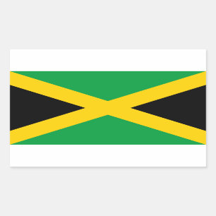 Sticker Rectangulaire Drapeau jamaïcain, Drapeau de la Jamaïque