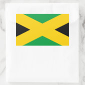 Sticker Rectangulaire Drapeau jamaïcain - Drapeau jamaïcain (Sac)