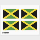 Sticker Rectangulaire Drapeau Jamaïque (Feuille)