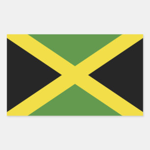 Sticker Rectangulaire Drapeau Jamaïque