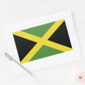 Sticker Rectangulaire Drapeau Jamaïque (Enveloppe)