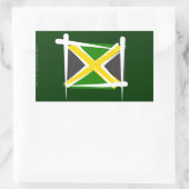 Sticker Rectangulaire Drapeau Jamaïque (Sac)