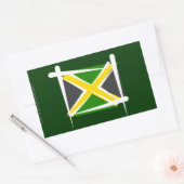 Sticker Rectangulaire Drapeau Jamaïque (Enveloppe)