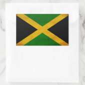 Sticker Rectangulaire Drapeau Jamaïque (Sac)