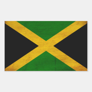 Sticker Rectangulaire Drapeau Jamaïque
