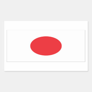 Sticker Rectangulaire Drapeau japonais