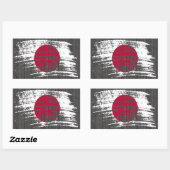 Sticker Rectangulaire Drapeau japonais cool (Feuille)