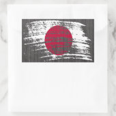 Sticker Rectangulaire Drapeau japonais cool (Sac)