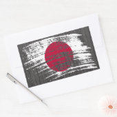 Sticker Rectangulaire Drapeau japonais cool (Enveloppe)