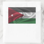 Sticker Rectangulaire Drapeau Jordanie (Sac)