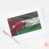 Sticker Rectangulaire Drapeau Jordanie (Enveloppe)