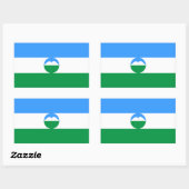 Sticker Rectangulaire Drapeau Kabardino Balkaria (Feuille)