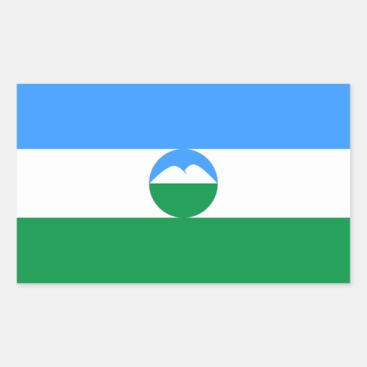 Sticker Rectangulaire Drapeau Kabardino Balkaria (Devant)