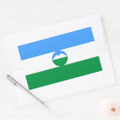 Sticker Rectangulaire Drapeau Kabardino Balkaria (Enveloppe)