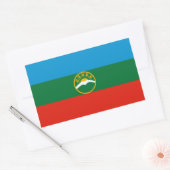 Sticker Rectangulaire Drapeau Karachay Cherkessia (Enveloppe)