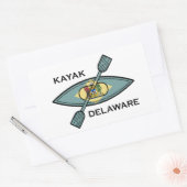 Sticker Rectangulaire Drapeau Kayak Delaware (Enveloppe)