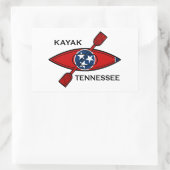 Sticker Rectangulaire Drapeau Kayak Tennessee (Sac)