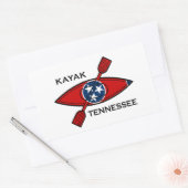 Sticker Rectangulaire Drapeau Kayak Tennessee (Enveloppe)
