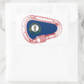 Sticker Rectangulaire Drapeau Kentucky Escalade carabiner (Sac)
