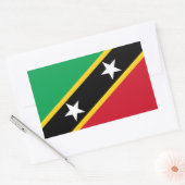 Sticker Rectangulaire Drapeau Kittitian / Nevisian, Saint-Kitts-et-Nevis (Enveloppe)