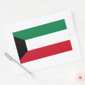Sticker Rectangulaire Drapeau koweïtien, Drapeau du Koweït (Enveloppe)