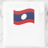 Sticker Rectangulaire Drapeau Laos (Sac)