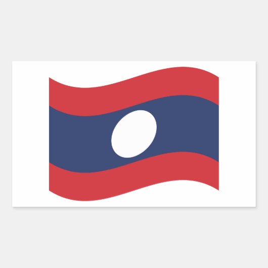 Sticker Rectangulaire Drapeau Laos (Devant)