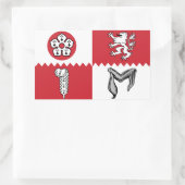 Sticker Rectangulaire Drapeau Leicestershire Leicester province d'Anglet (Sac)