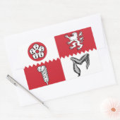Sticker Rectangulaire Drapeau Leicestershire Leicester province d'Anglet (Enveloppe)