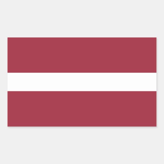 Sticker Rectangulaire Drapeau Lettonie (Devant)