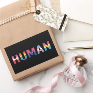Sticker Rectangulaire Drapeau LGBT humain Mois de la fierté gay Transgen