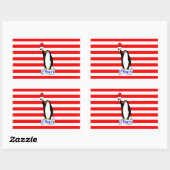 Sticker Rectangulaire Drapeau Liberty Penguin (Feuille)