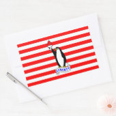 Sticker Rectangulaire Drapeau Liberty Penguin (Enveloppe)