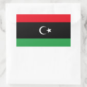 Sticker Rectangulaire Drapeau Libye libre (Sac)
