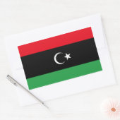 Sticker Rectangulaire Drapeau Libye libre (Enveloppe)