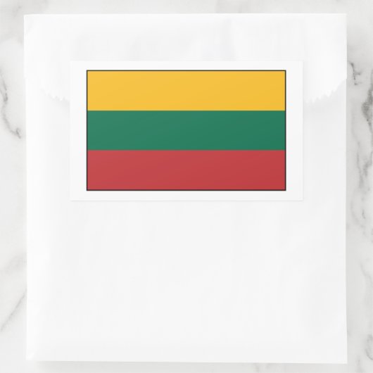 Sticker Rectangulaire Drapeau lituanien (Sac)