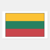 Sticker Rectangulaire Drapeau lituanien (Devant)