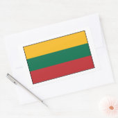 Sticker Rectangulaire Drapeau lituanien (Enveloppe)