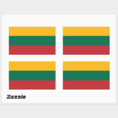 Sticker Rectangulaire Drapeau lituanien (Feuille)