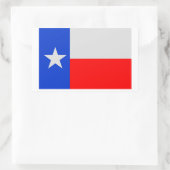 Sticker Rectangulaire Drapeau Lone Star Texas (Sac)