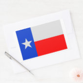 Sticker Rectangulaire Drapeau Lone Star Texas (Enveloppe)