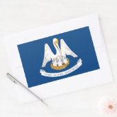 Sticker Rectangulaire Drapeau Louisiane (Enveloppe)