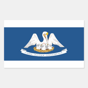 Sticker Rectangulaire Drapeau Louisiane