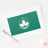 Sticker Rectangulaire Drapeau Macao/Macao. Chine/chinois (Enveloppe)