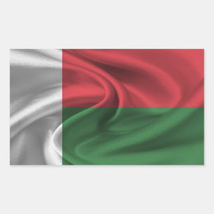 Sticker Rectangulaire Drapeau Madagascar
