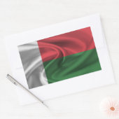 Sticker Rectangulaire Drapeau Madagascar (Enveloppe)