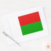 Sticker Rectangulaire Drapeau Madagascar (Enveloppe)
