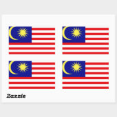 Sticker Rectangulaire Drapeau malaisien (Feuille)